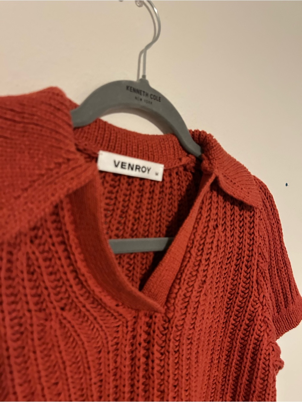Venroy Terracotta Size M Cotton Crochet Polo and Miniskirt Set - Picture 7 of 9